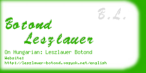 botond leszlauer business card